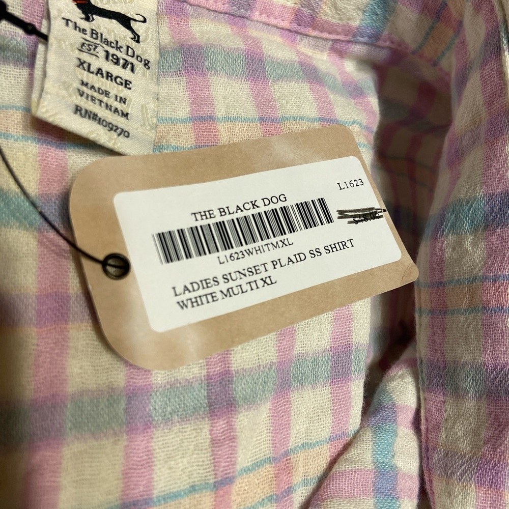 The Black Dog Pink and White Boxy Button Down Shirt
Bin #11 - Picture 2 of 6